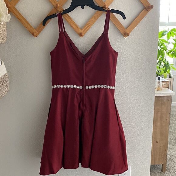 Blondie Nites Embellished Pleated Fit+Flare Dress - Picture 2 of 8